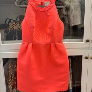 Kate Spade Bow Back Sleeveless Mini Cocktail Dress Neon Coral - Size 10